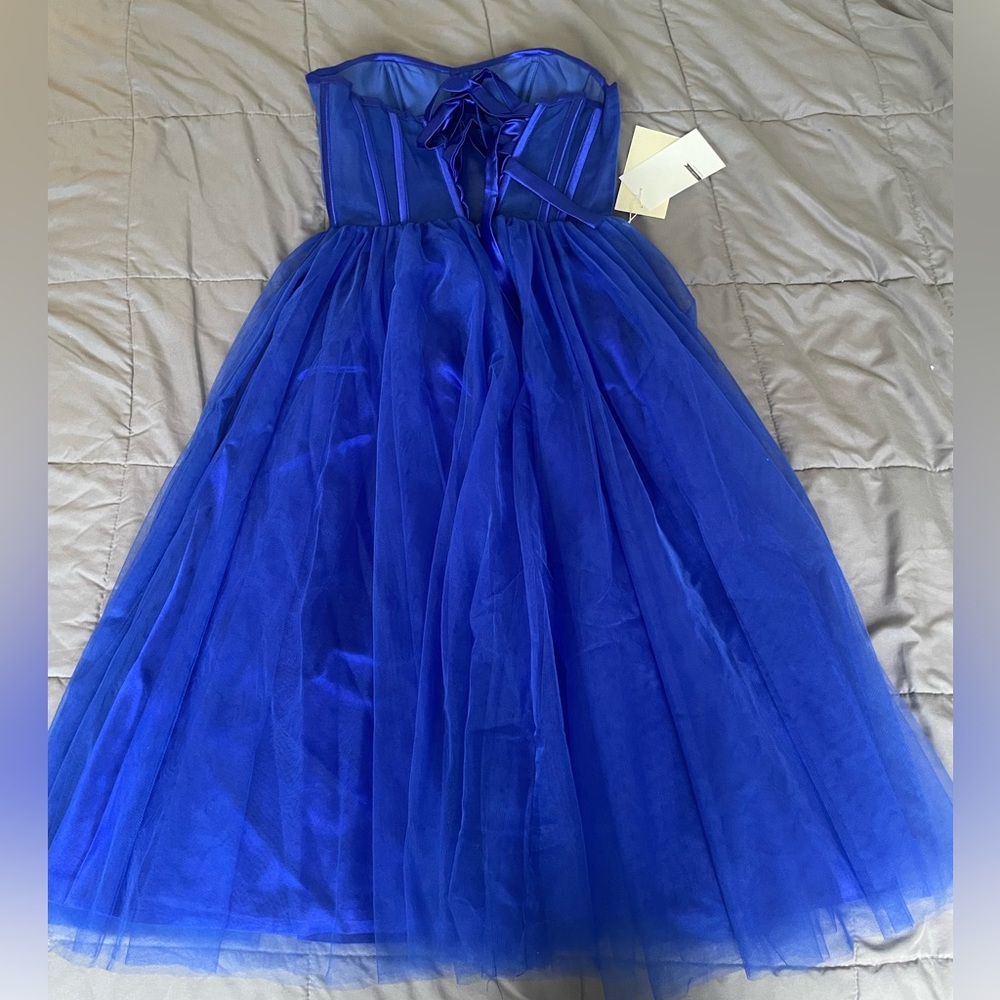 A-Line Cocktail Royal Blue Dress Party Dress